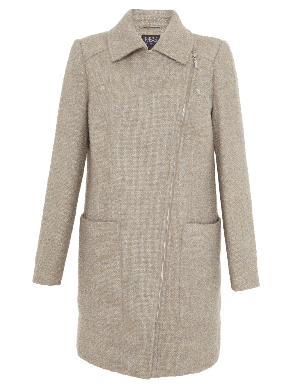 Tweed Biker Coat with Wool 1 of 4