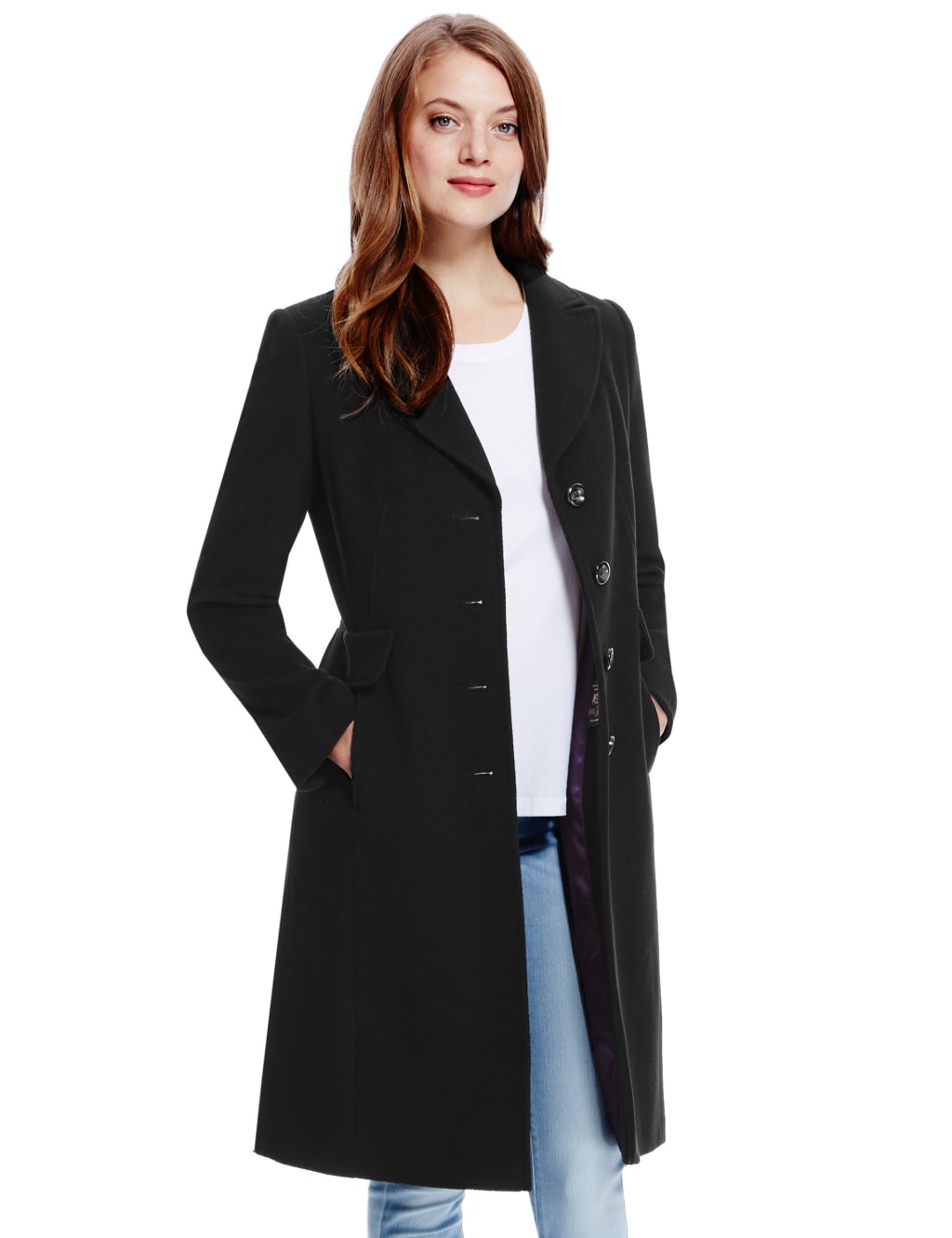 M&s cashmere coat discount