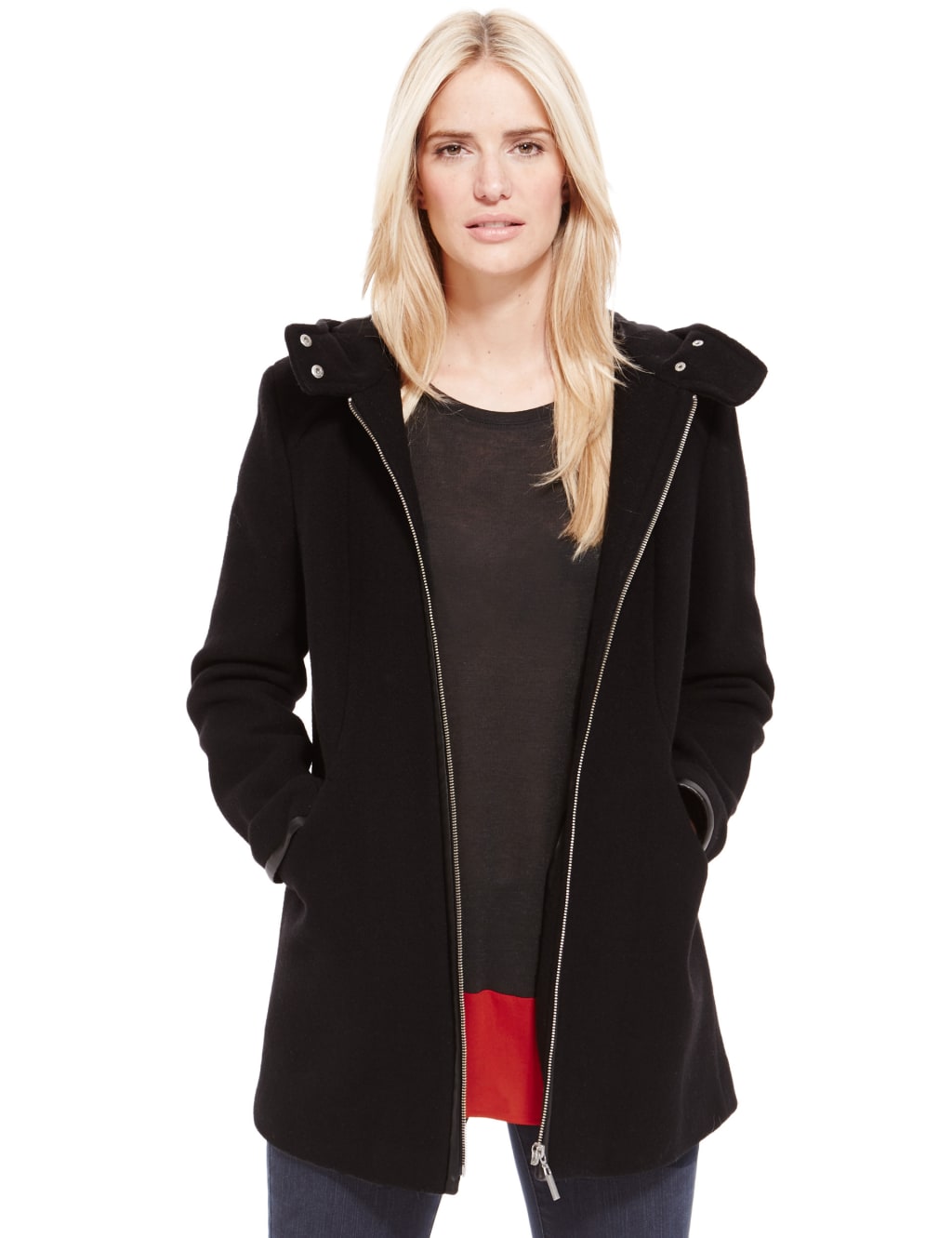 Wool Blend Duffle Coat M S Collection M S
