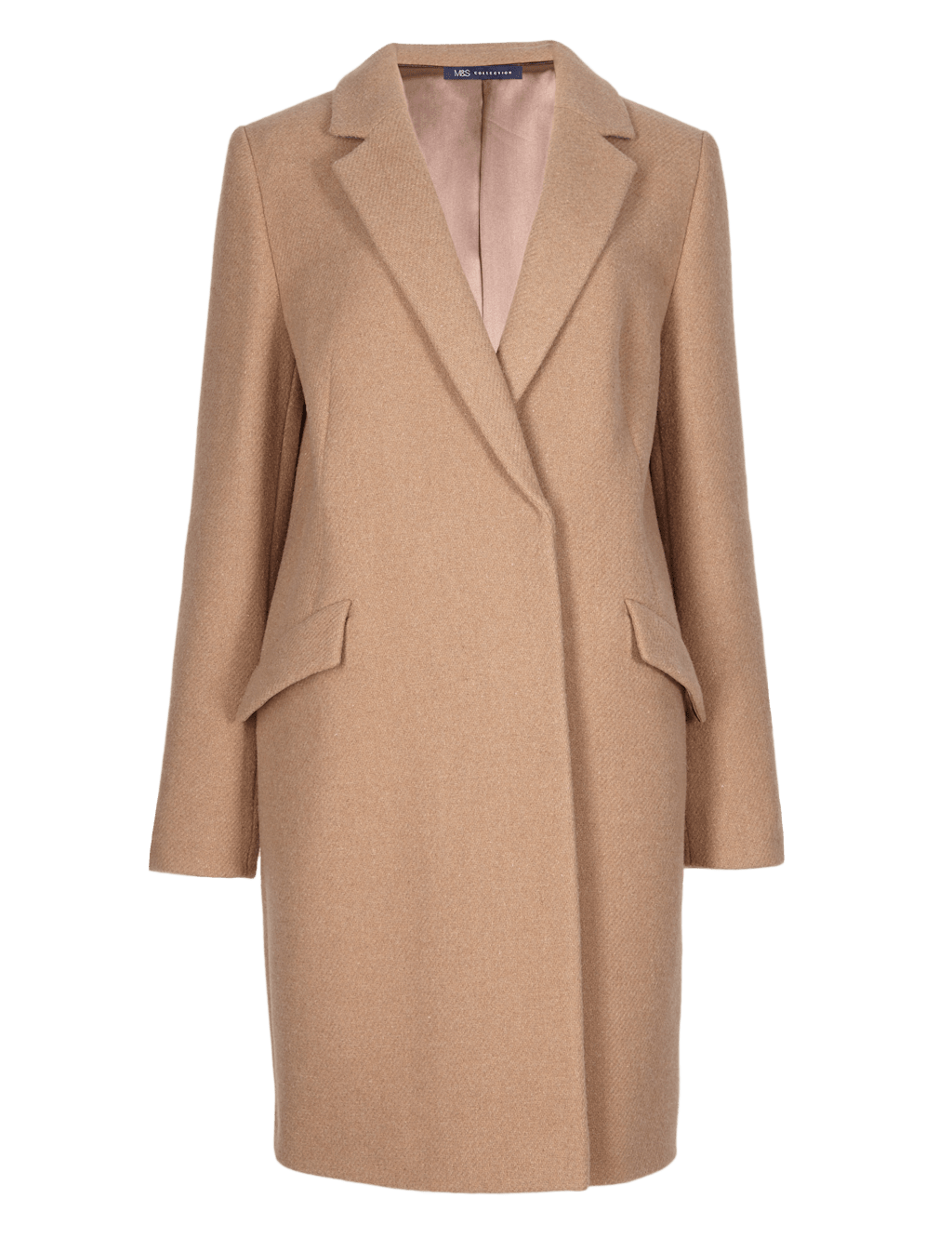 Oversized Wool Blend Flap Pockets Coat 2 of 3