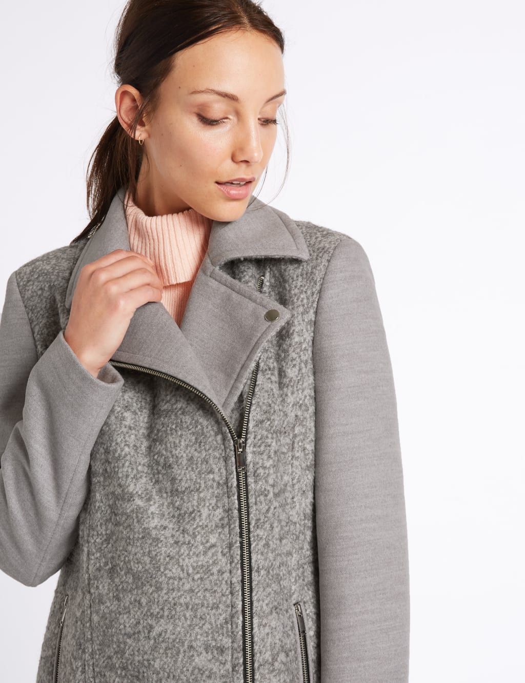 Wool biker coat discount