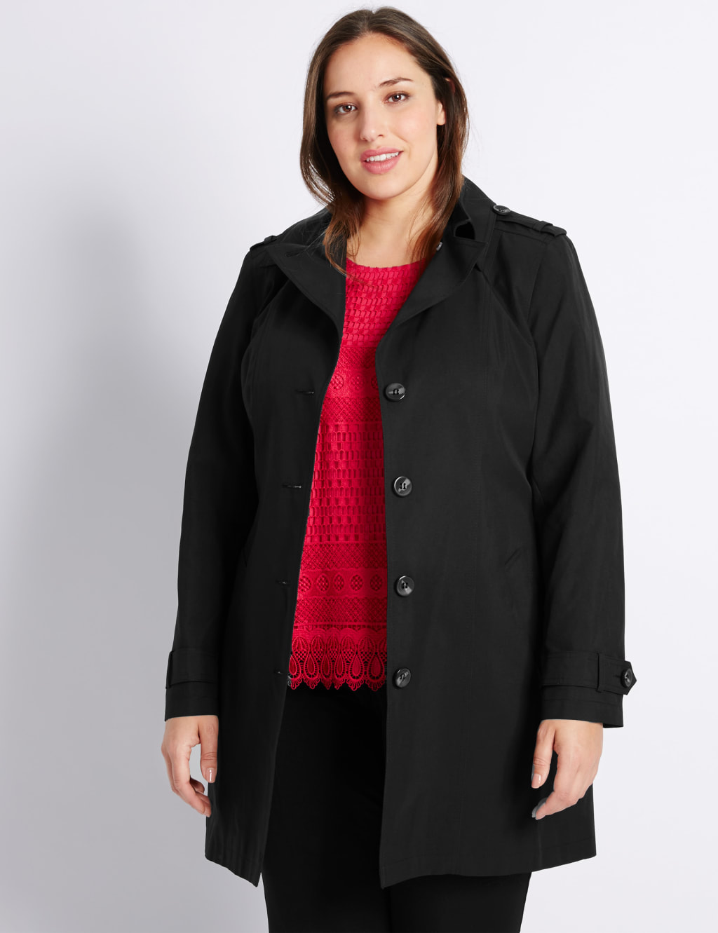 PLUS Trench Coat with Stormwear M S Collection M S