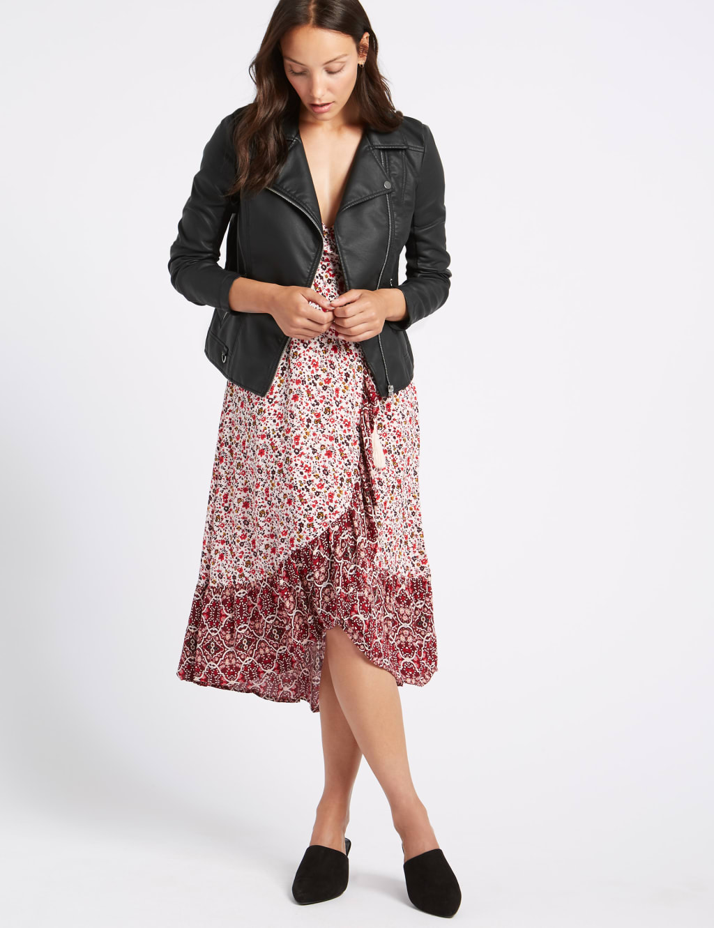 Faux Leather Biker Jacket 3 of 5