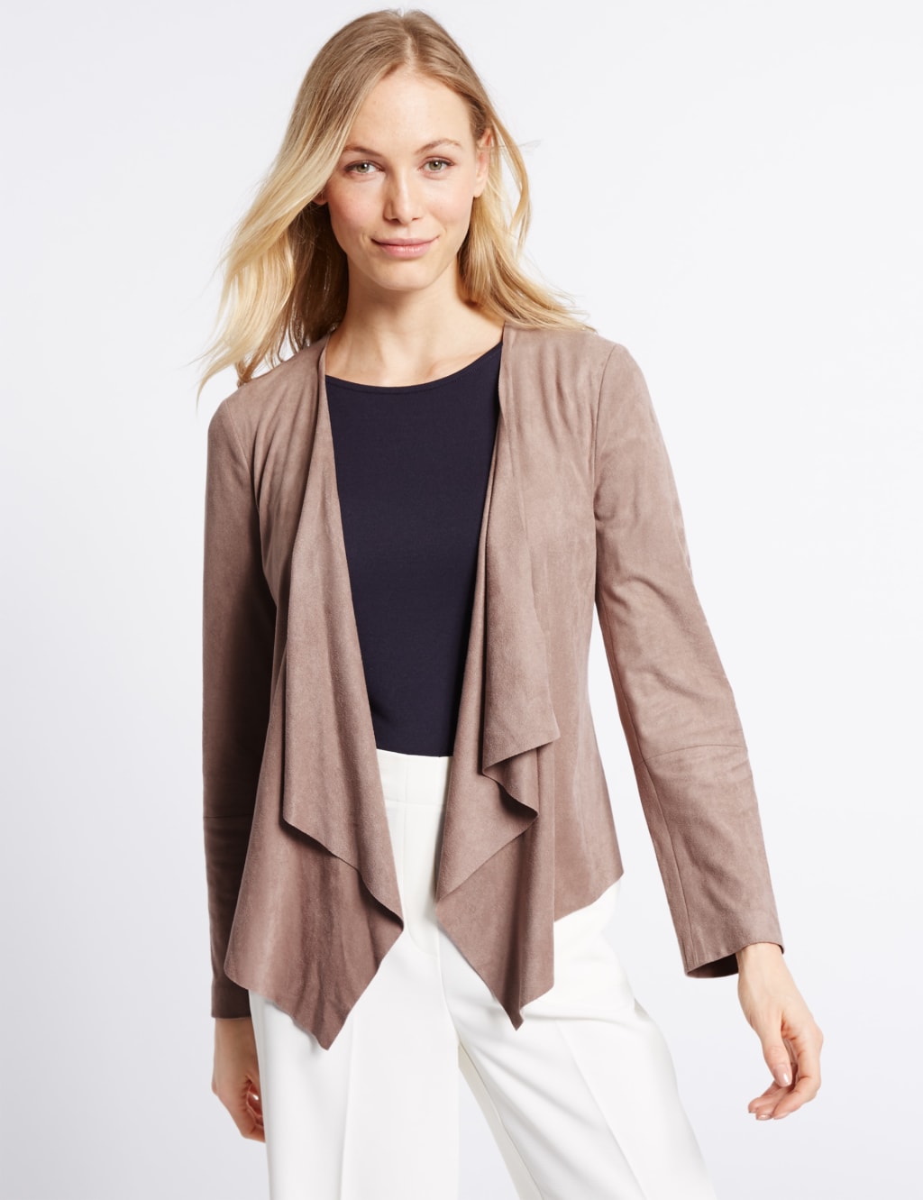 Suedette Waterfall Jacket M S Collection M S