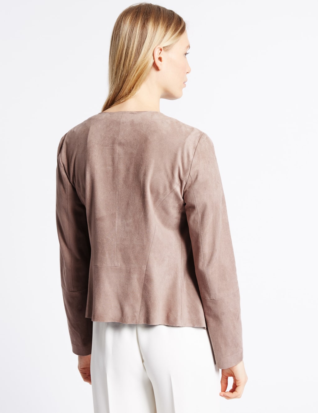 Suedette waterfall jacket shop