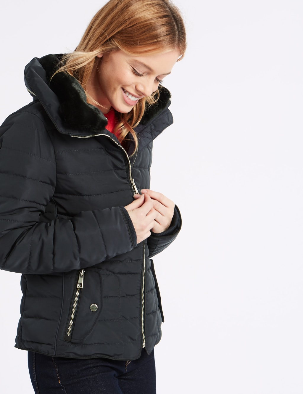 PETITE Padded Jacket with Stormwear M S Collection M S