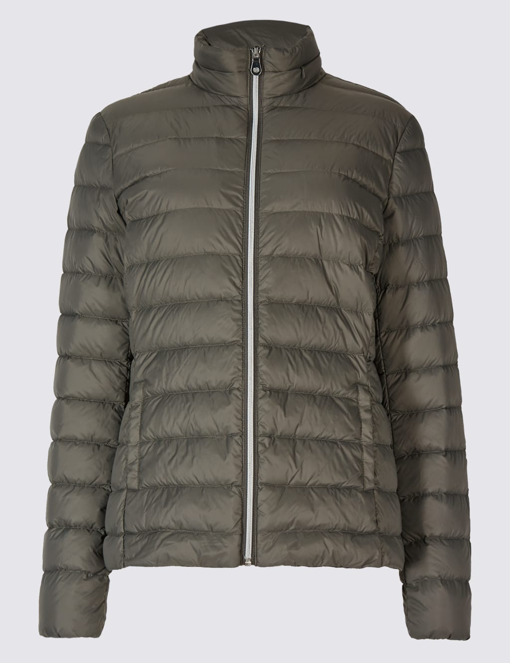 Lightweight down and feather jacket top