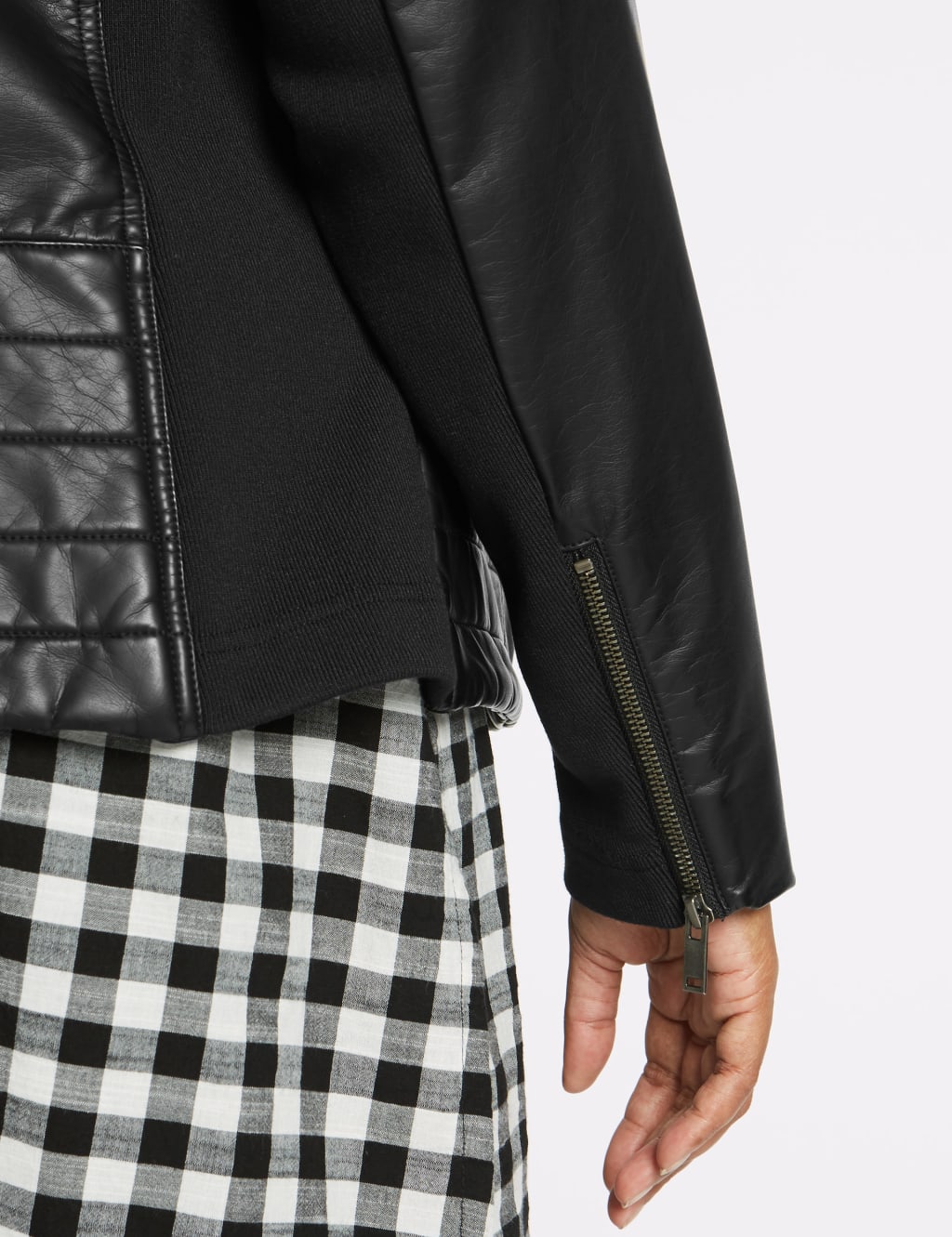 Marks and spencer curve leather jacket hotsell