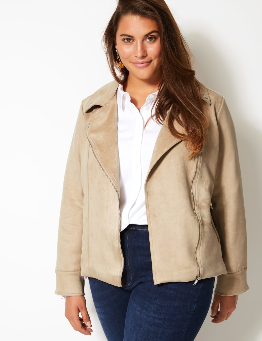 Marks and spencer faux suede jacket clearance
