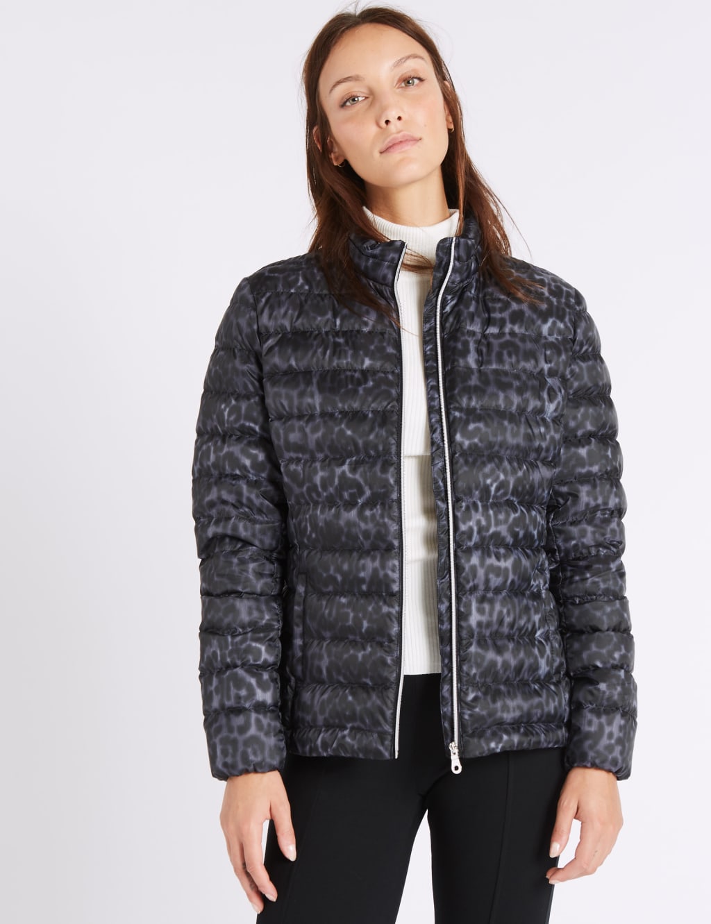 M&s collection lightweight down & feather jacket outlet