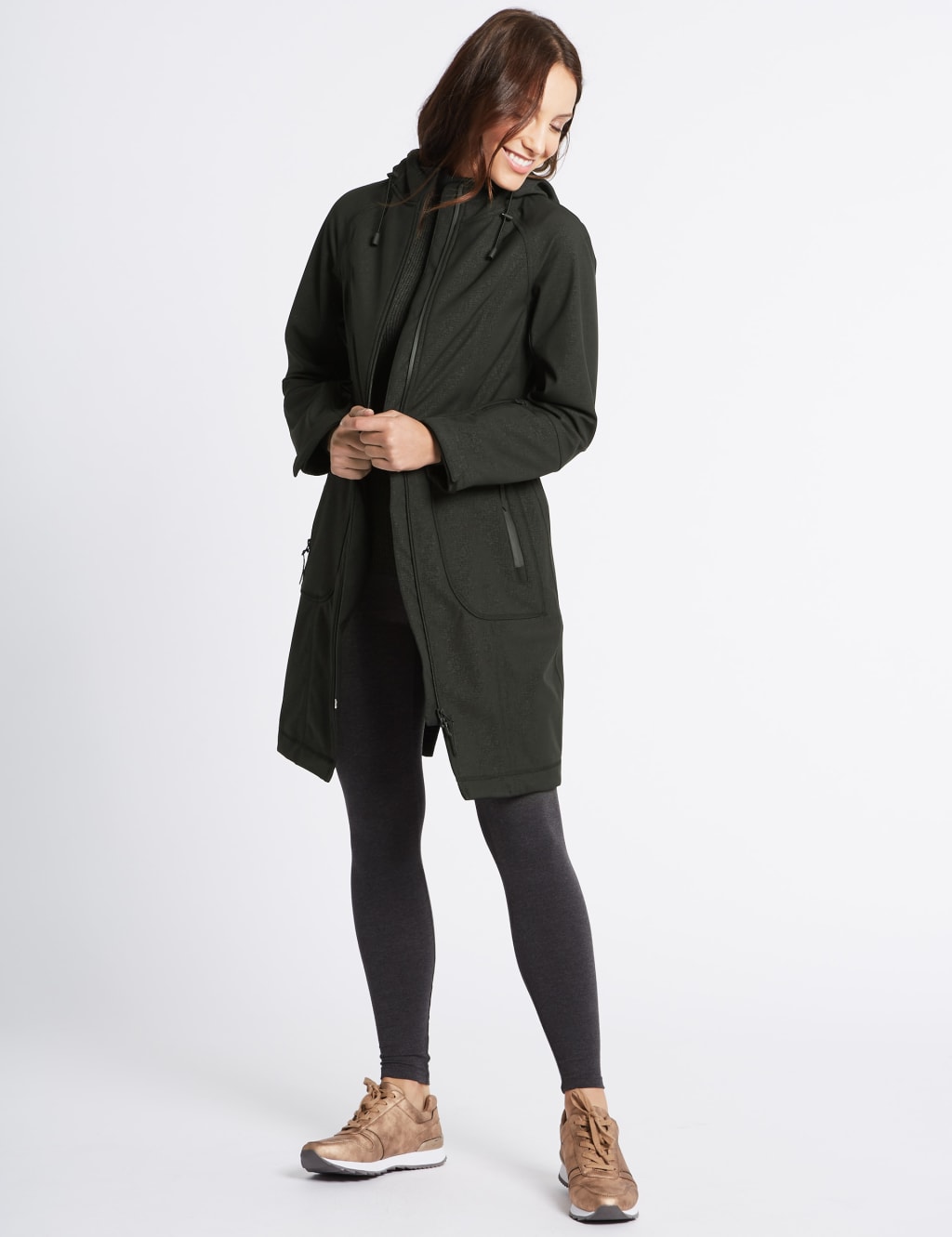 Funnel Neck Coat with Stormwear M S Collection M S