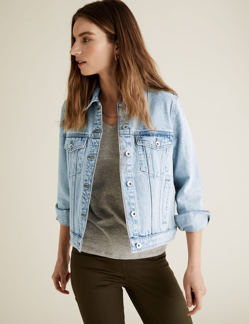 Petite Essential Denim Jacket 4 of 5