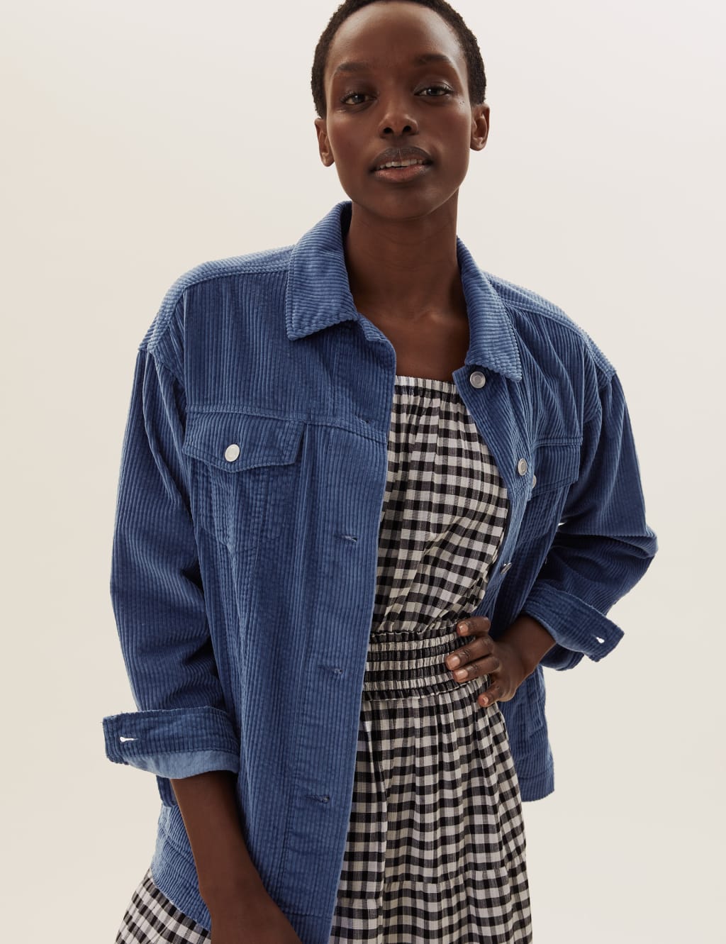 Longline corduroy jacket new arrivals
