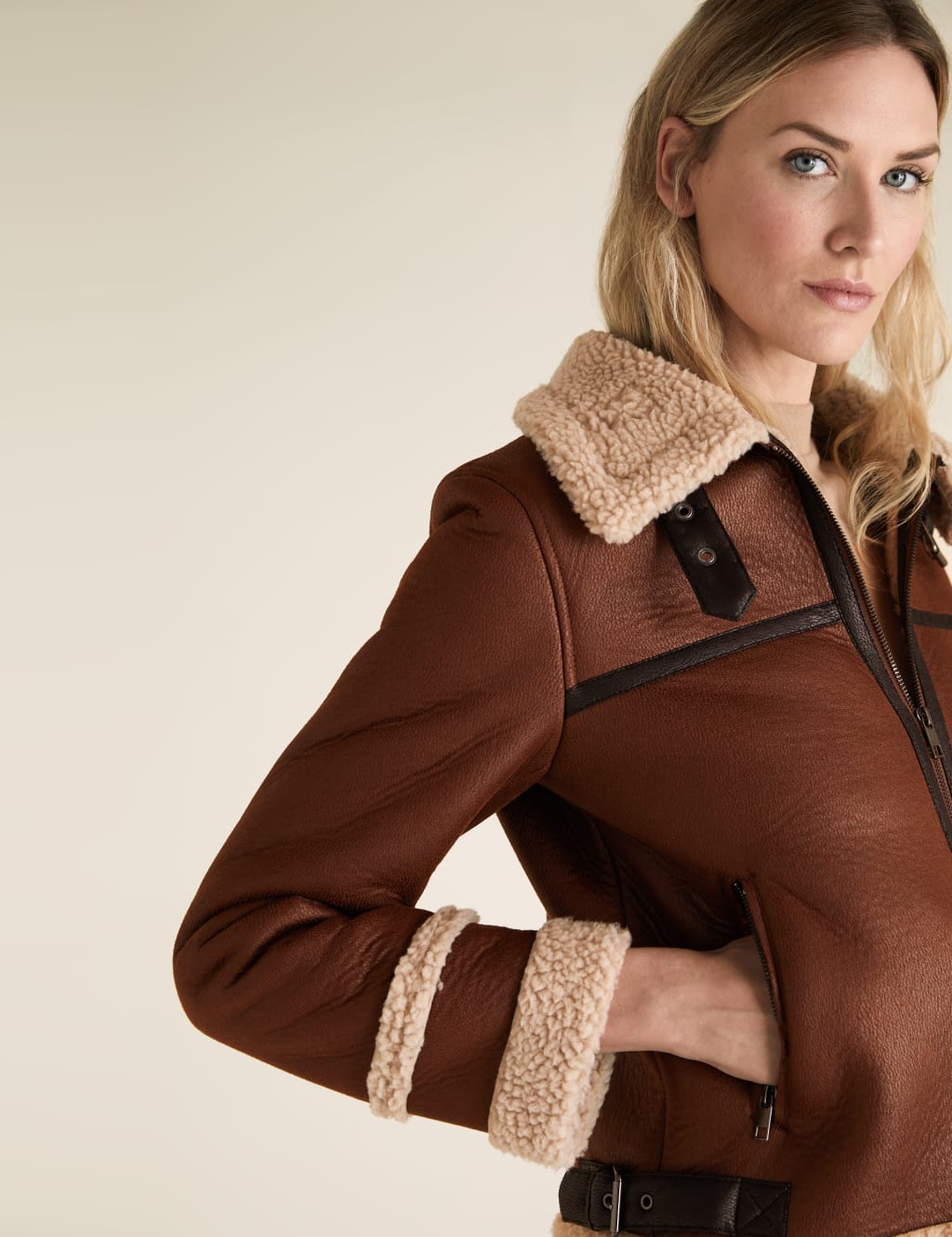 M and s aviator jacket top