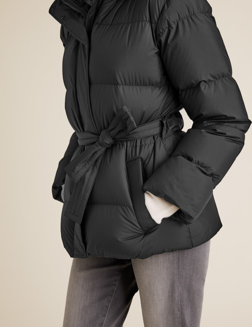 Feather & Down Belted Duvet Jacket 3 of 4