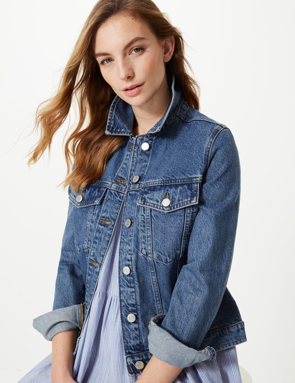 Button Detailed Denim Jacket 3 of 4
