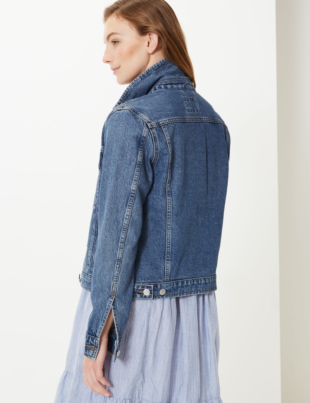 Button Detailed Denim Jacket 4 of 4