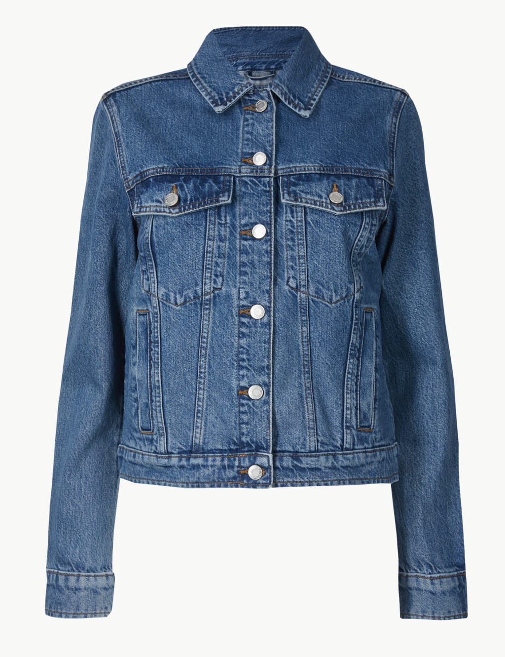 Button Detailed Denim Jacket 2 of 4