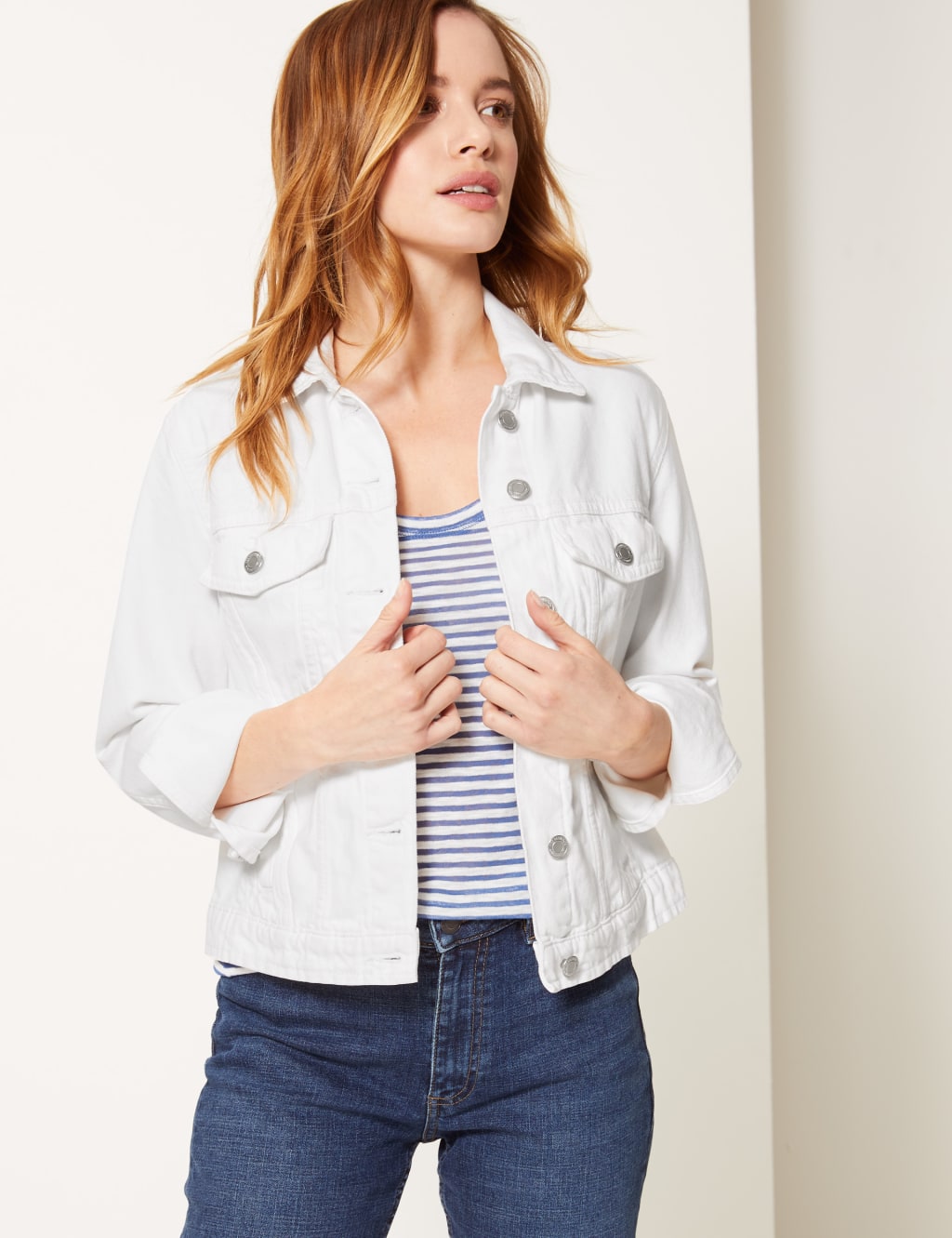 PETITE Denim Jacket M S Collection M S
