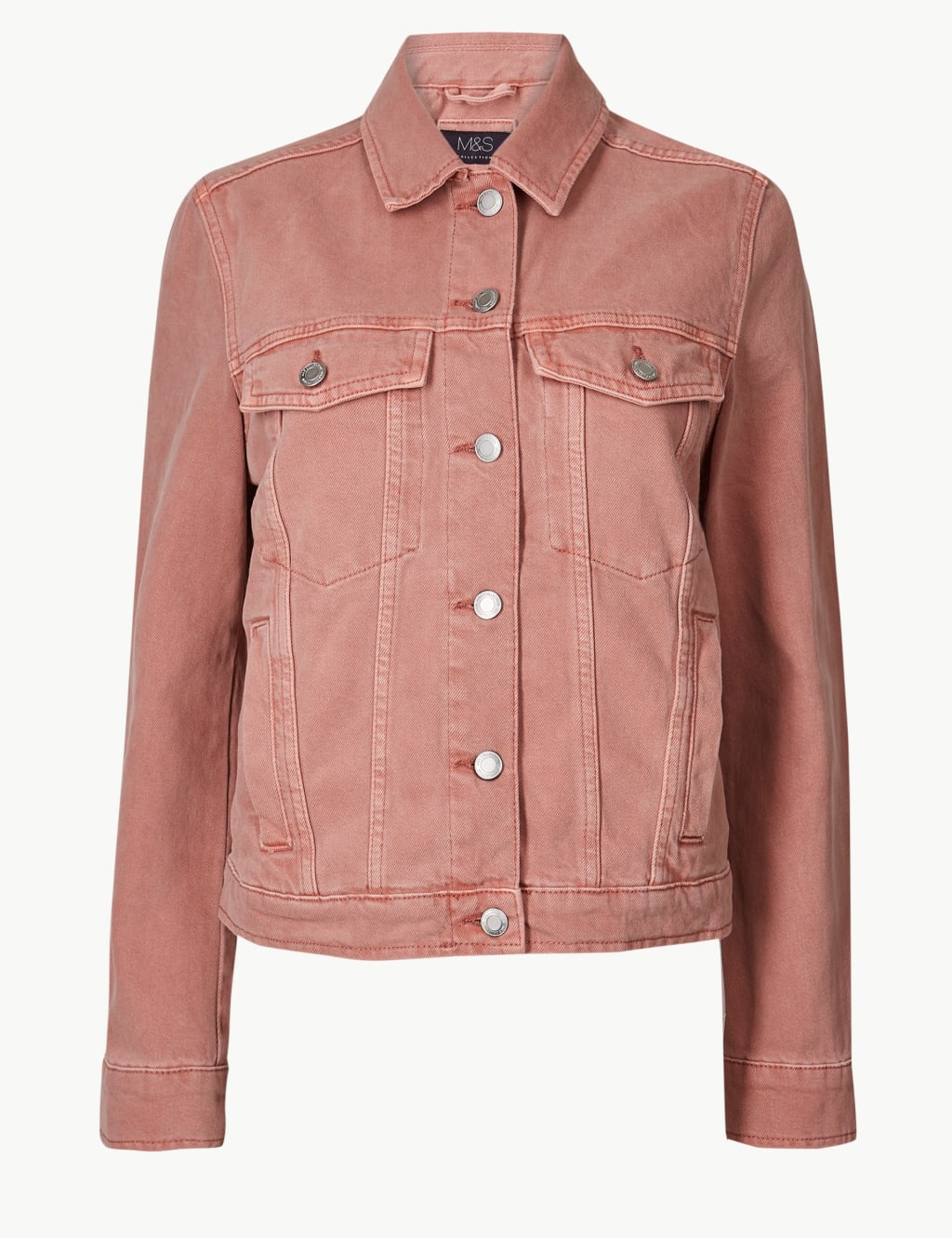 Button Detailed Denim Jacket M S Collection M S