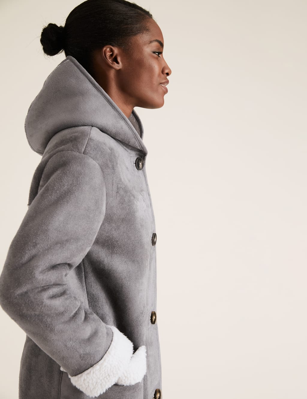 Faux Shearling Coat M S Collection M S