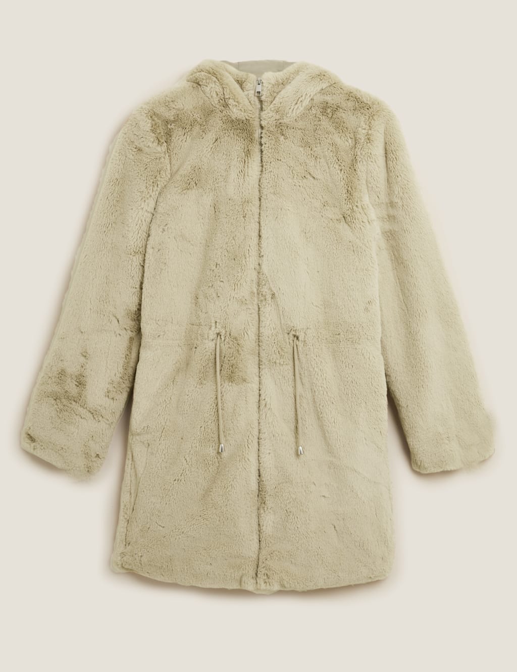 Faux Fur Waisted Coat 2 of 7