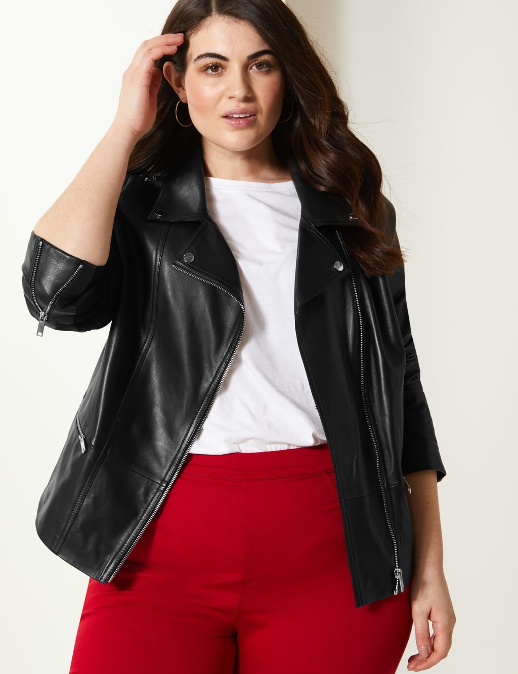 Marks and spencer curve leather jacket 2025