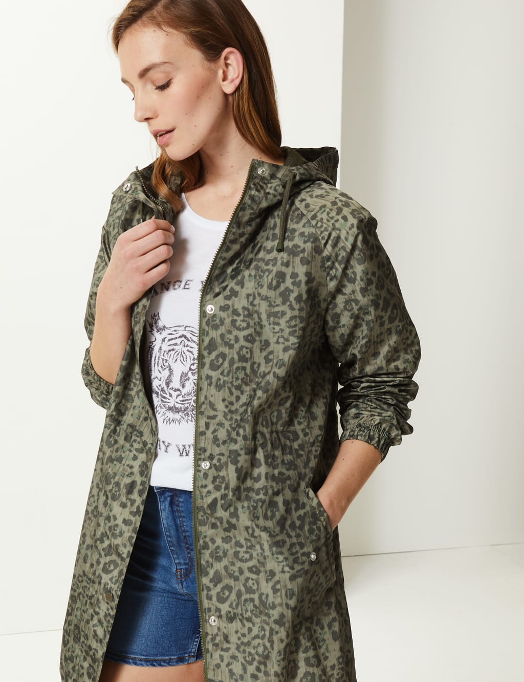 Animal Print Pack Away Parka 3 of 4