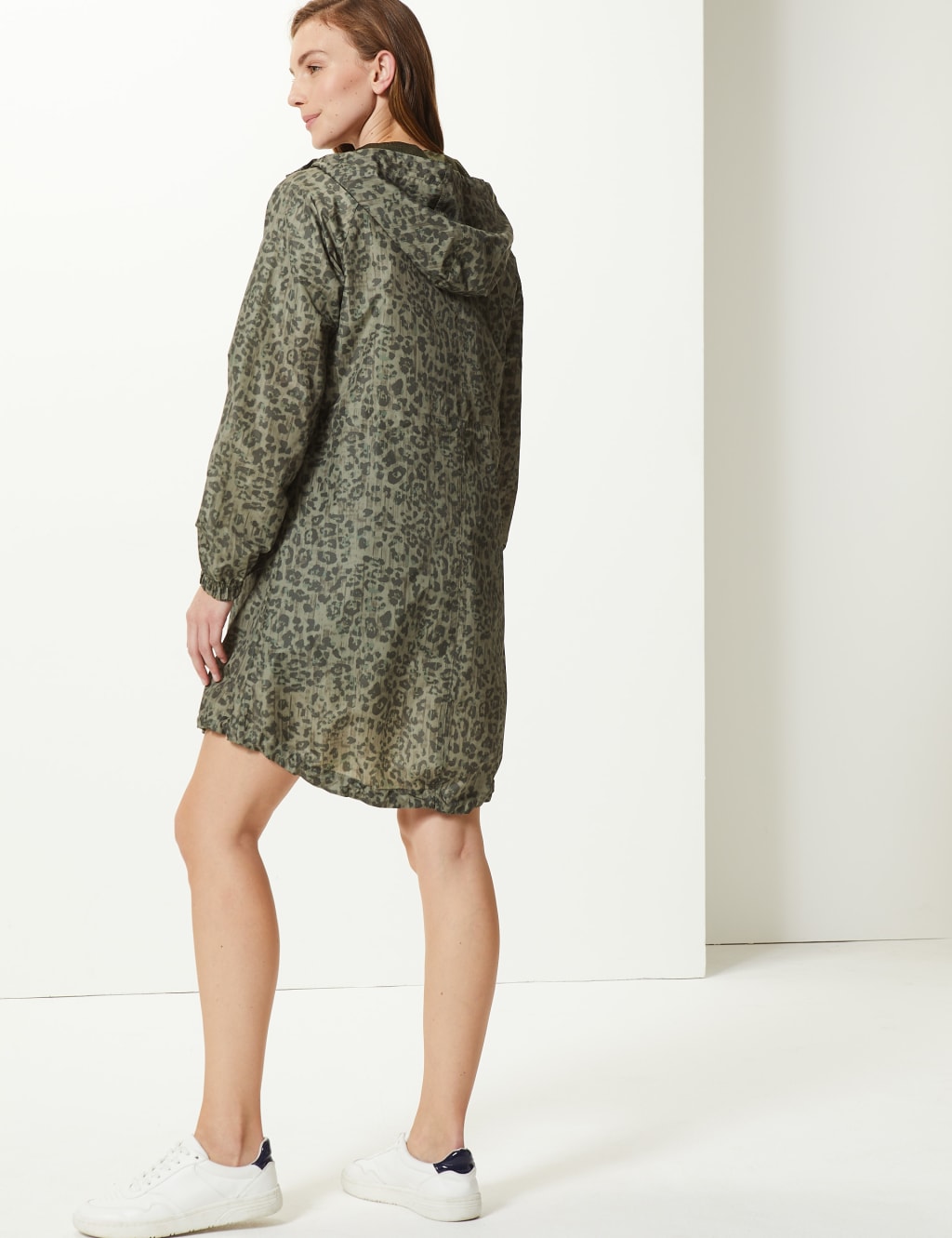 Animal Print Pack Away Parka M S Collection M S