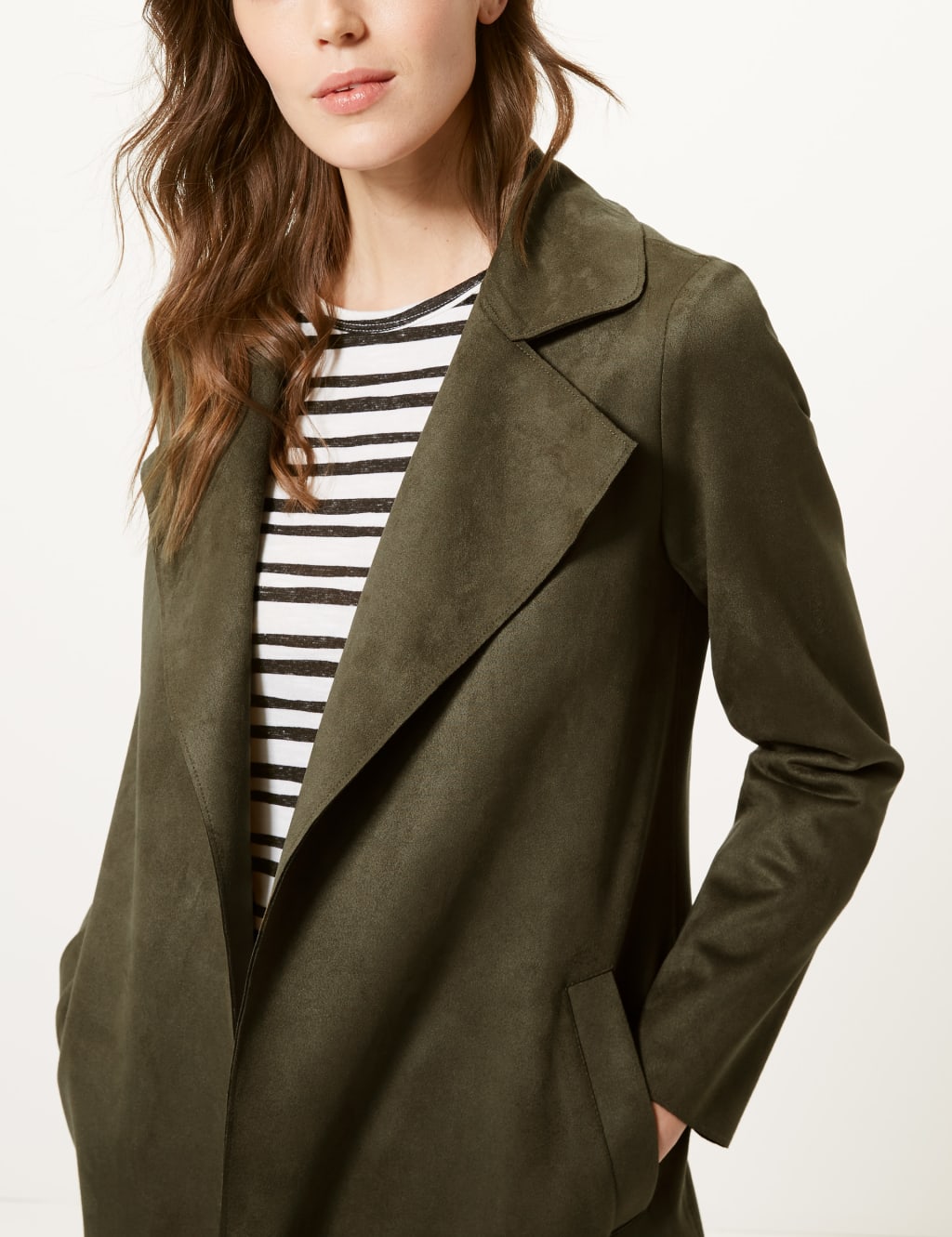 Open Front Longline Coat M S Collection M S