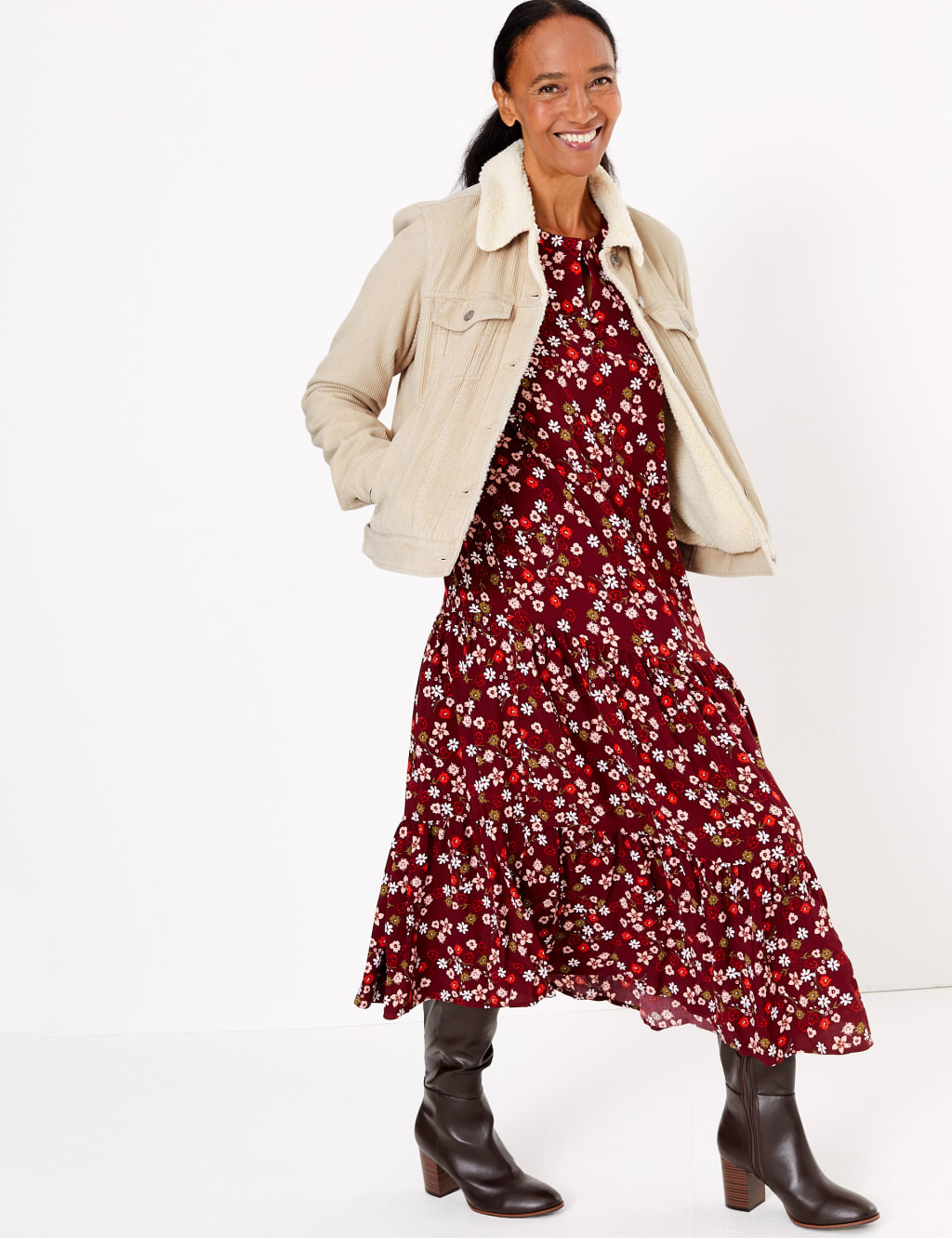 Borg Lined Short Jacket M S Collection M S