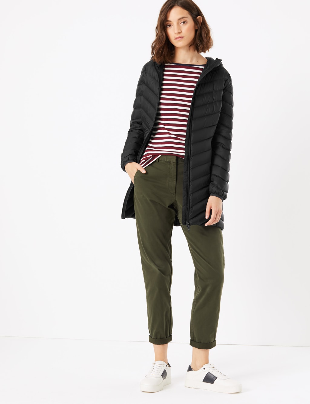 Lightweight Down Feather Coat M S Collection M S
