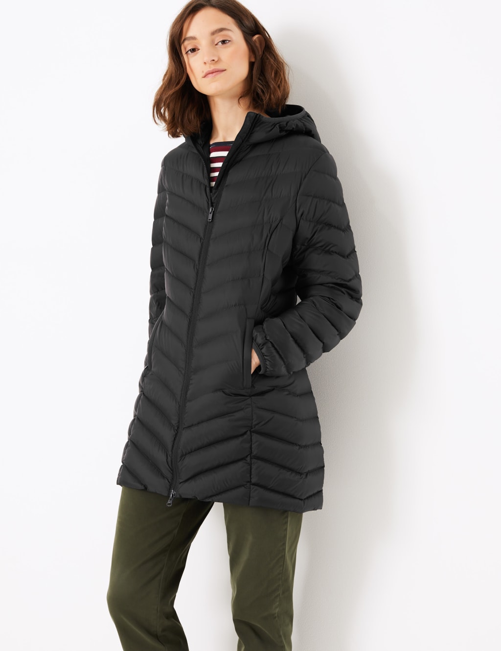 Lightweight down and feather coat on sale
