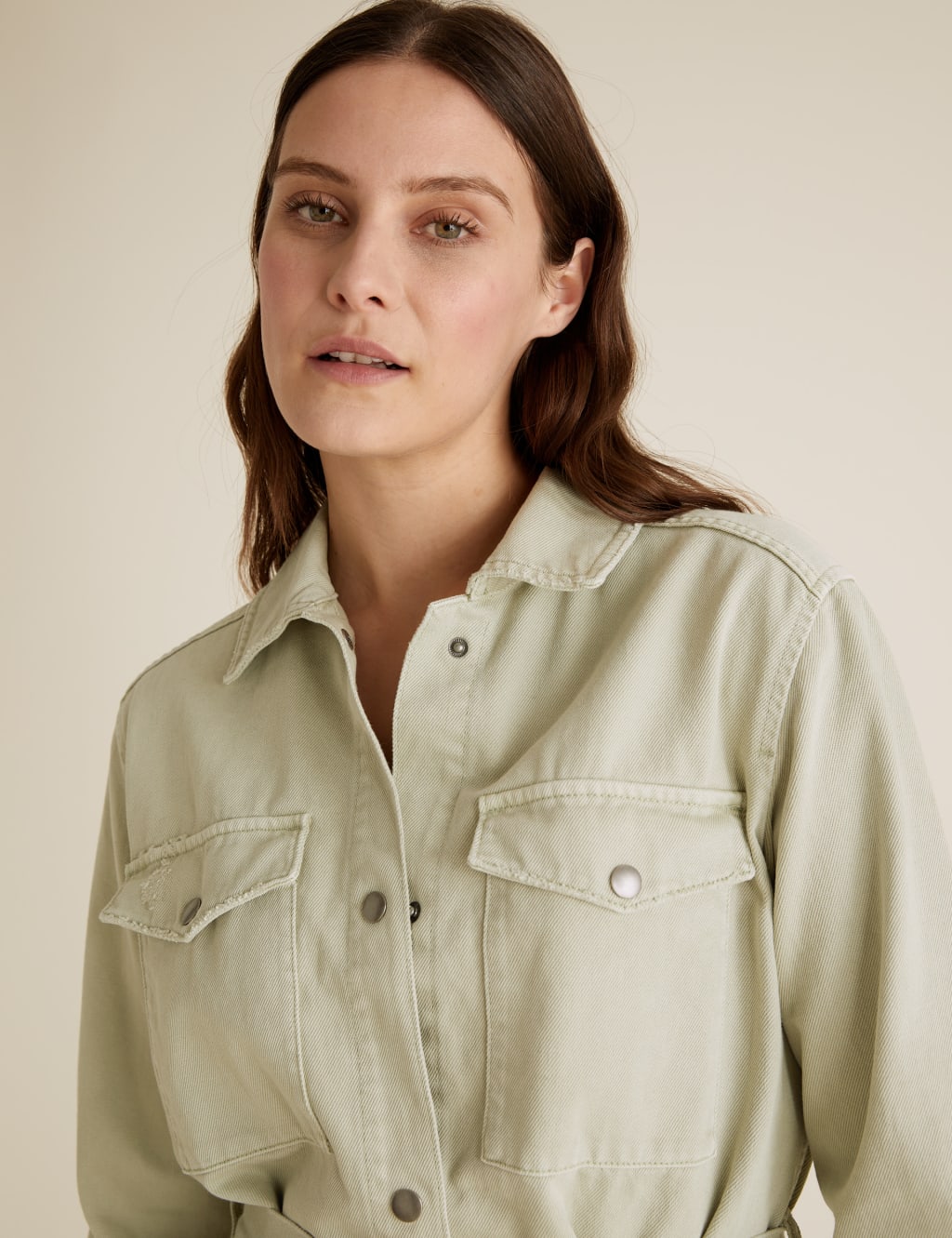 Denim Belted Utility Jacket 3 of 7