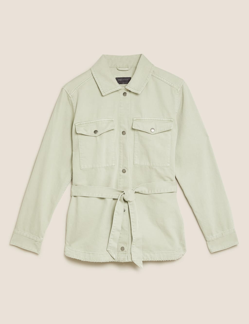 Denim Belted Utility Jacket 2 of 7