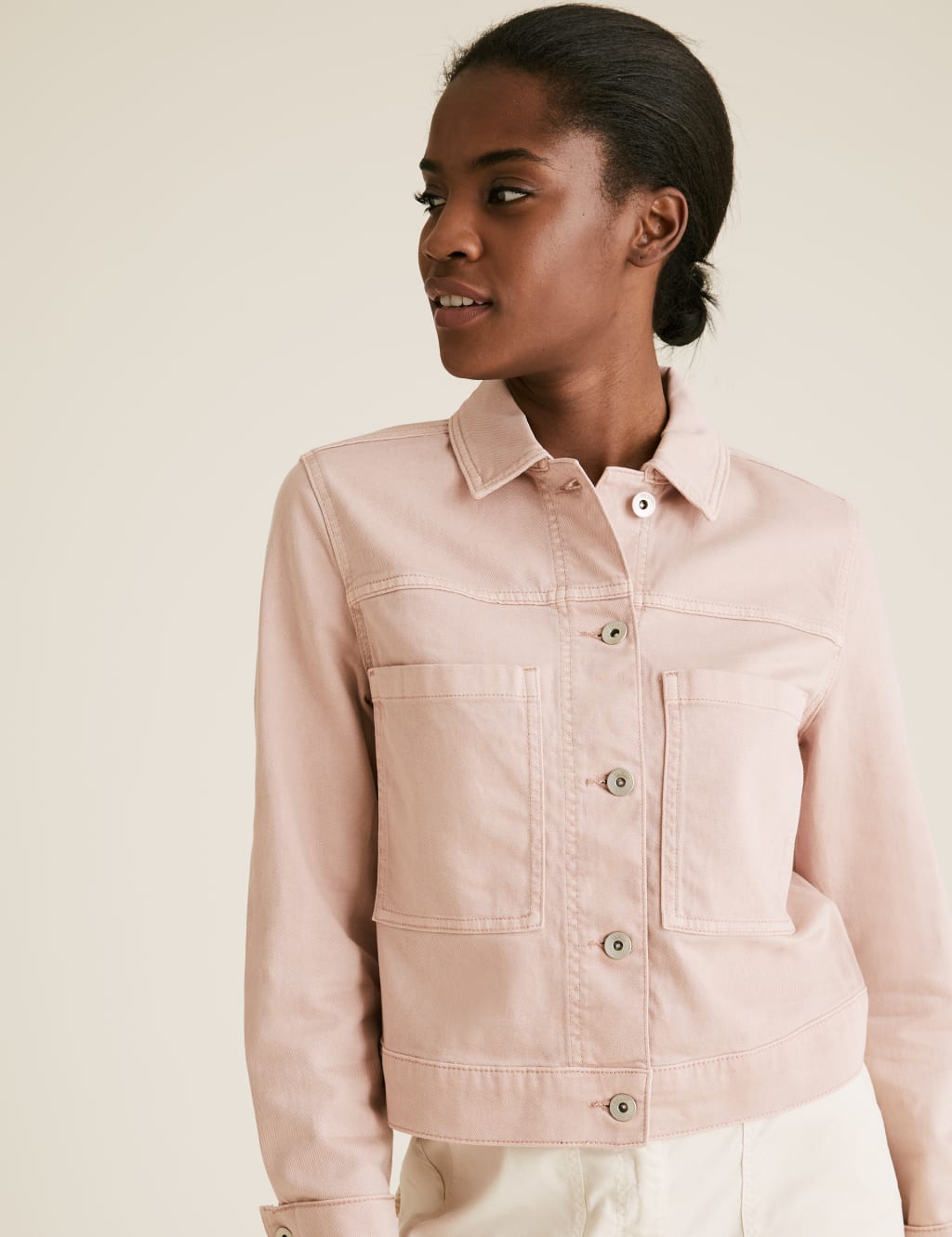 Denim Cropped Jacket 5 of 6