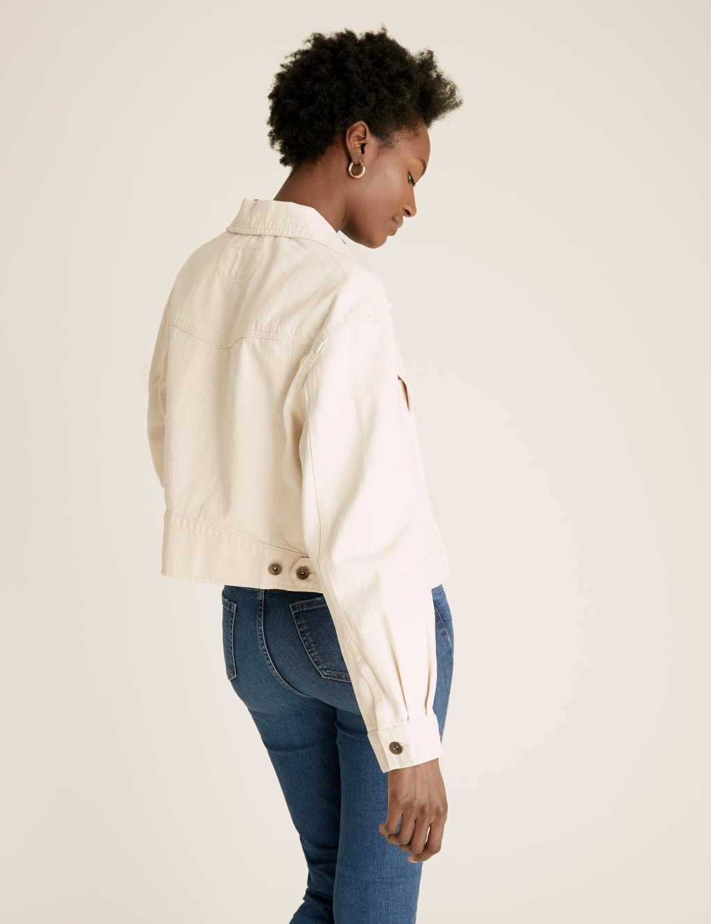 Denim Cropped Jacket 4 of 6