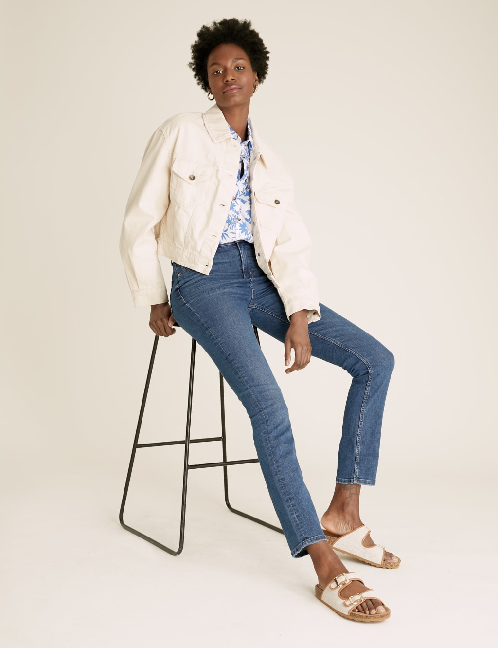 Denim Cropped Jacket 5 of 6