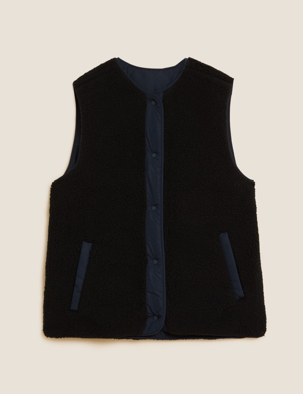 Quilted Reversible Borg Lined Gilet 8 of 10