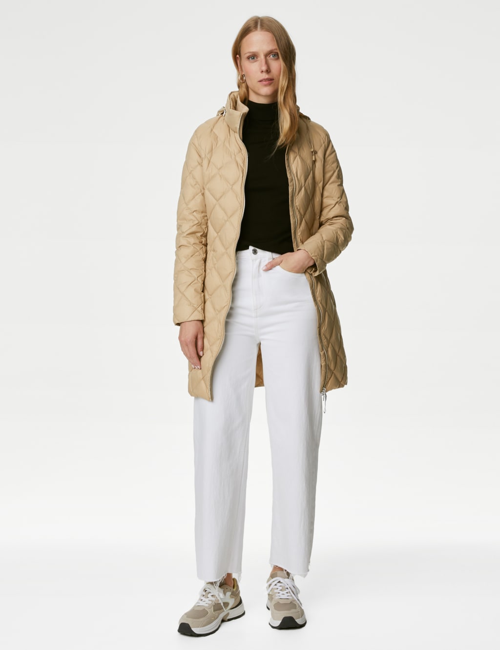 Feather & Down Diamond Quilted Coat 3 of 8