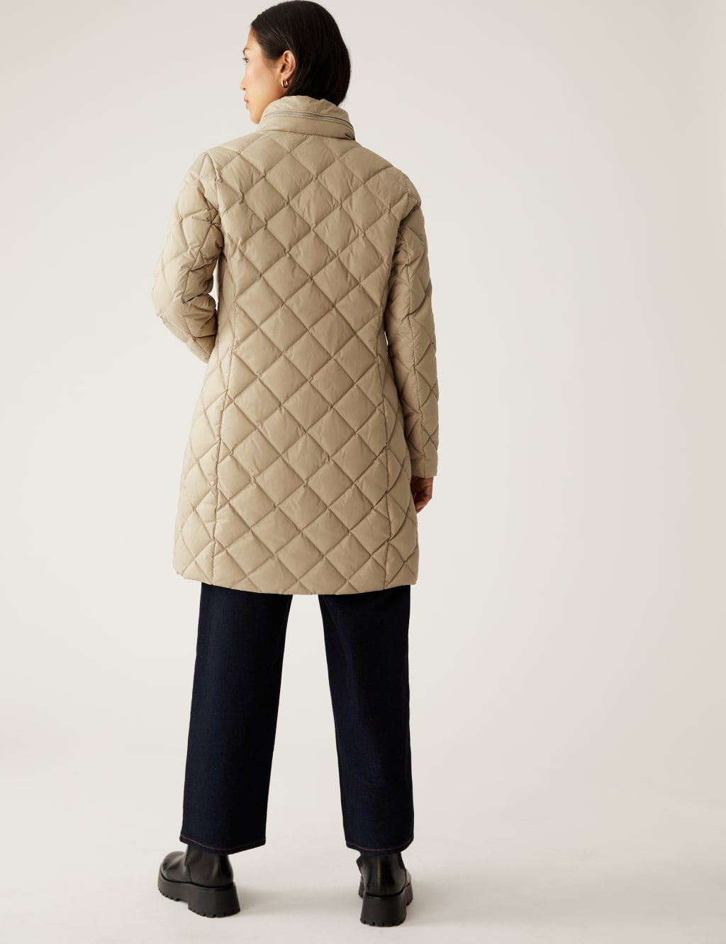 Feather & Down Diamond Quilted Coat 6 of 8