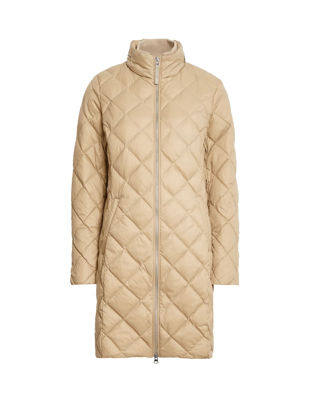Feather Down Diamond Quilted Coat M S Collection M S