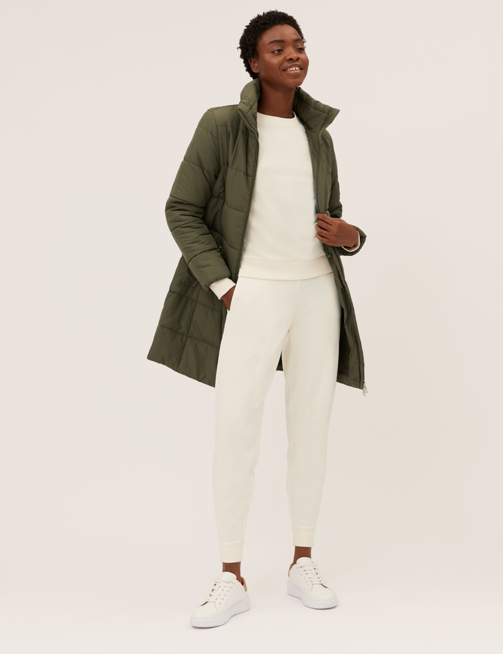 Recycled Thermowarmth™ Funnel Neck Coat 3 of 7