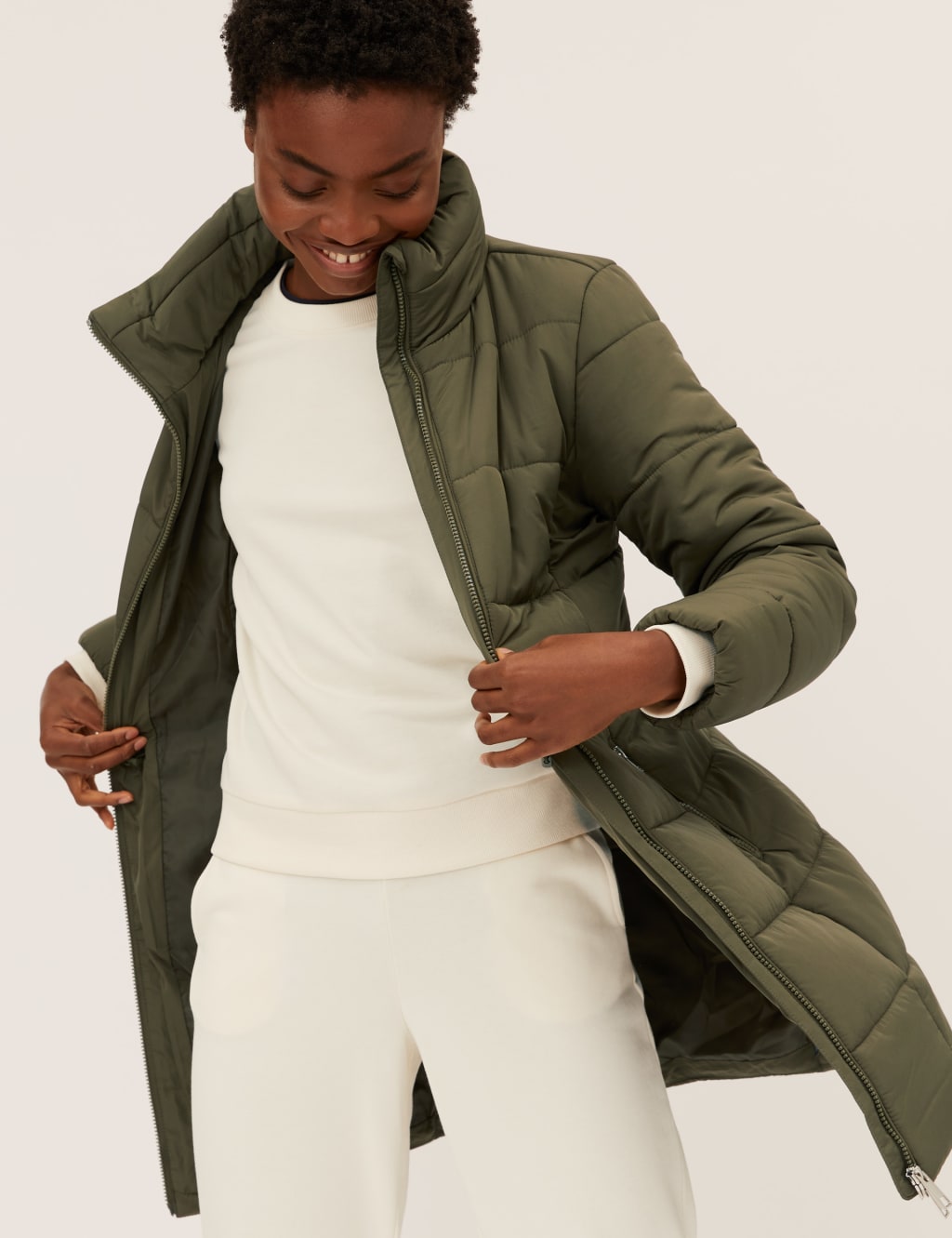 Recycled Thermowarmth™ Funnel Neck Coat 4 of 7