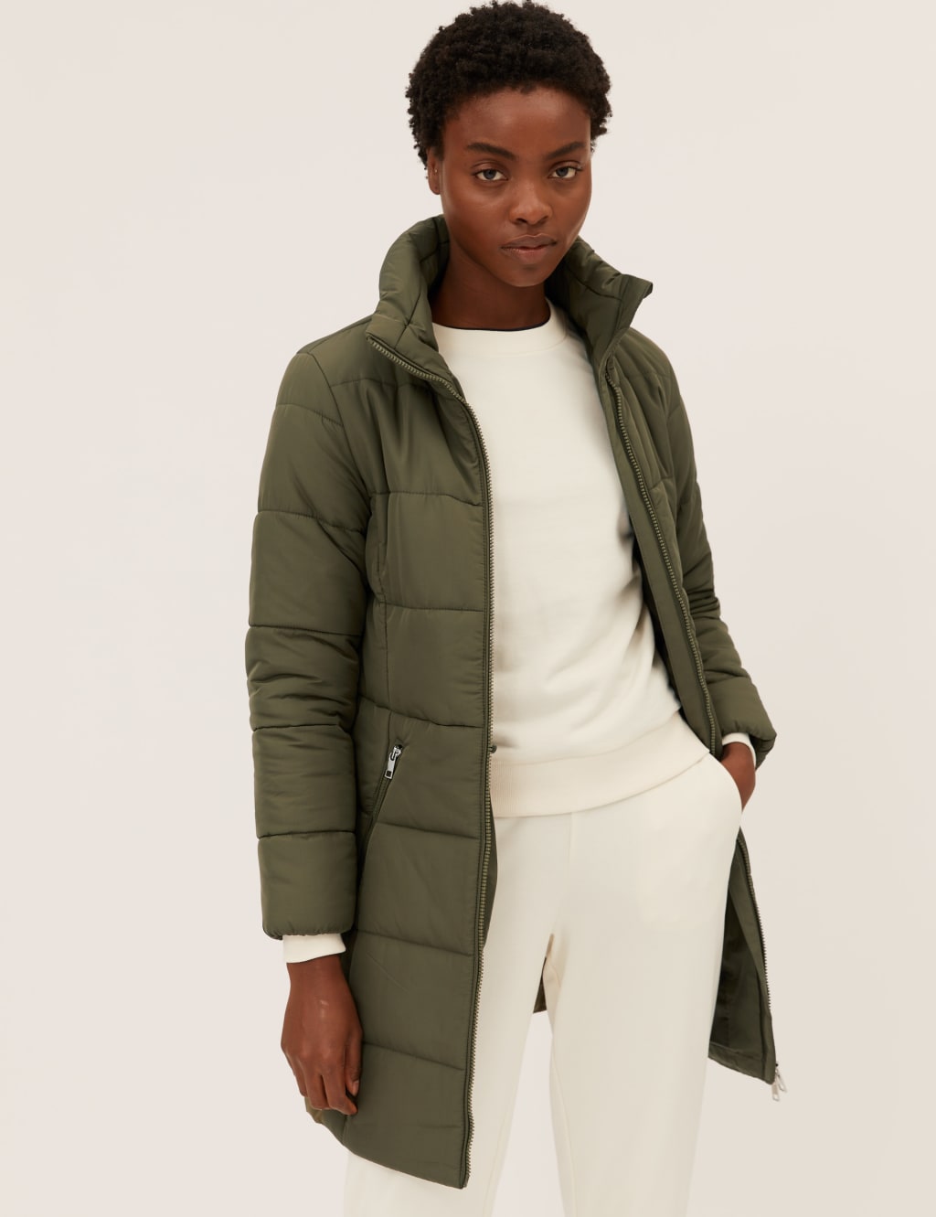 Recycled Thermowarmth™ Funnel Neck Coat 6 of 7