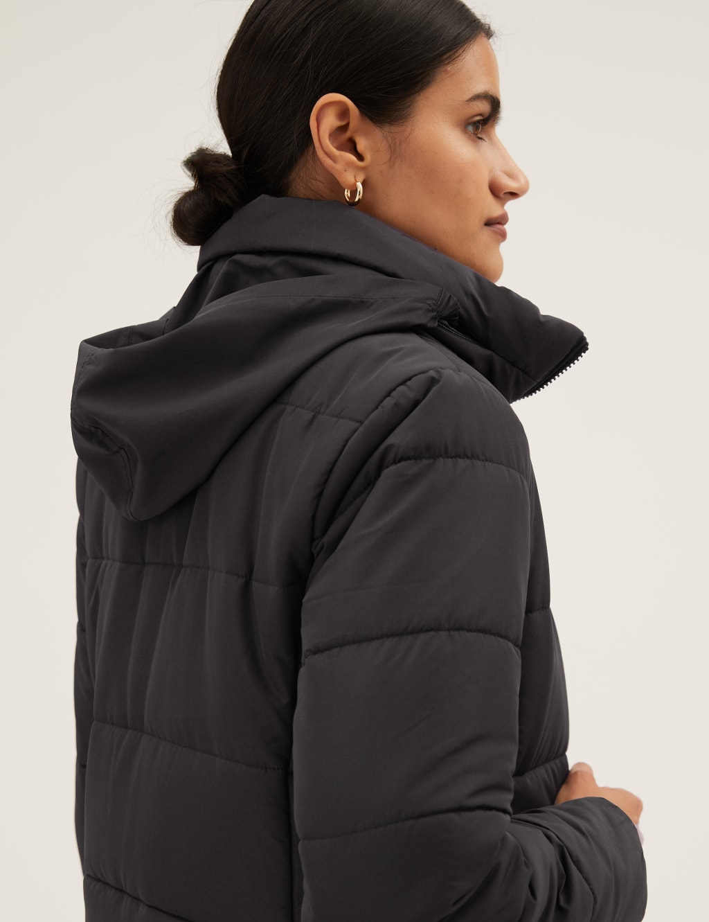 M&s collection funnel neck coat top