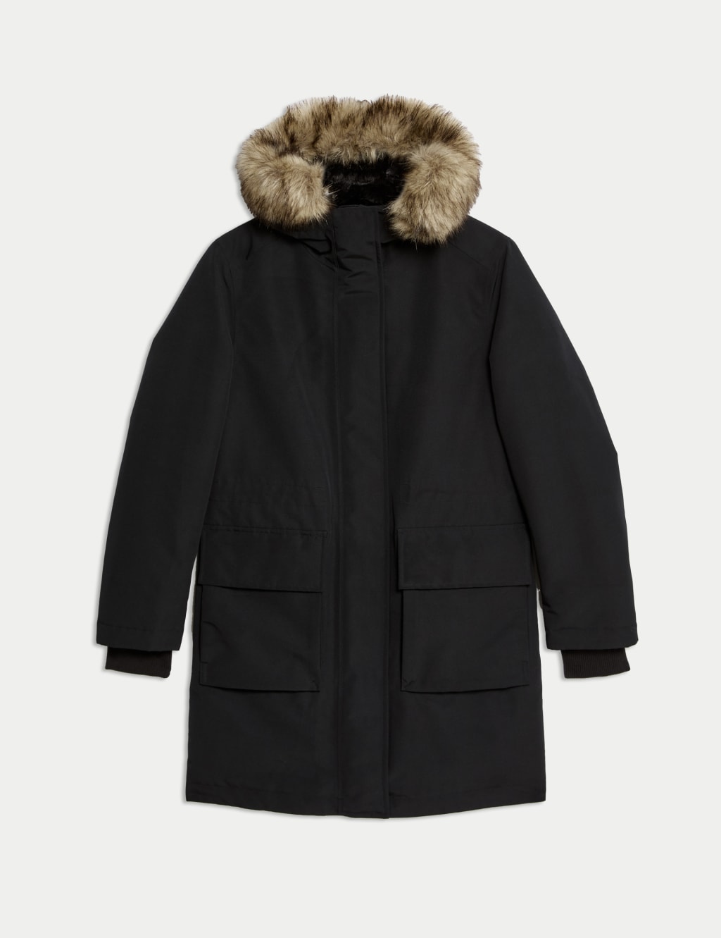 Water resistant hooded faux fur lined parka online