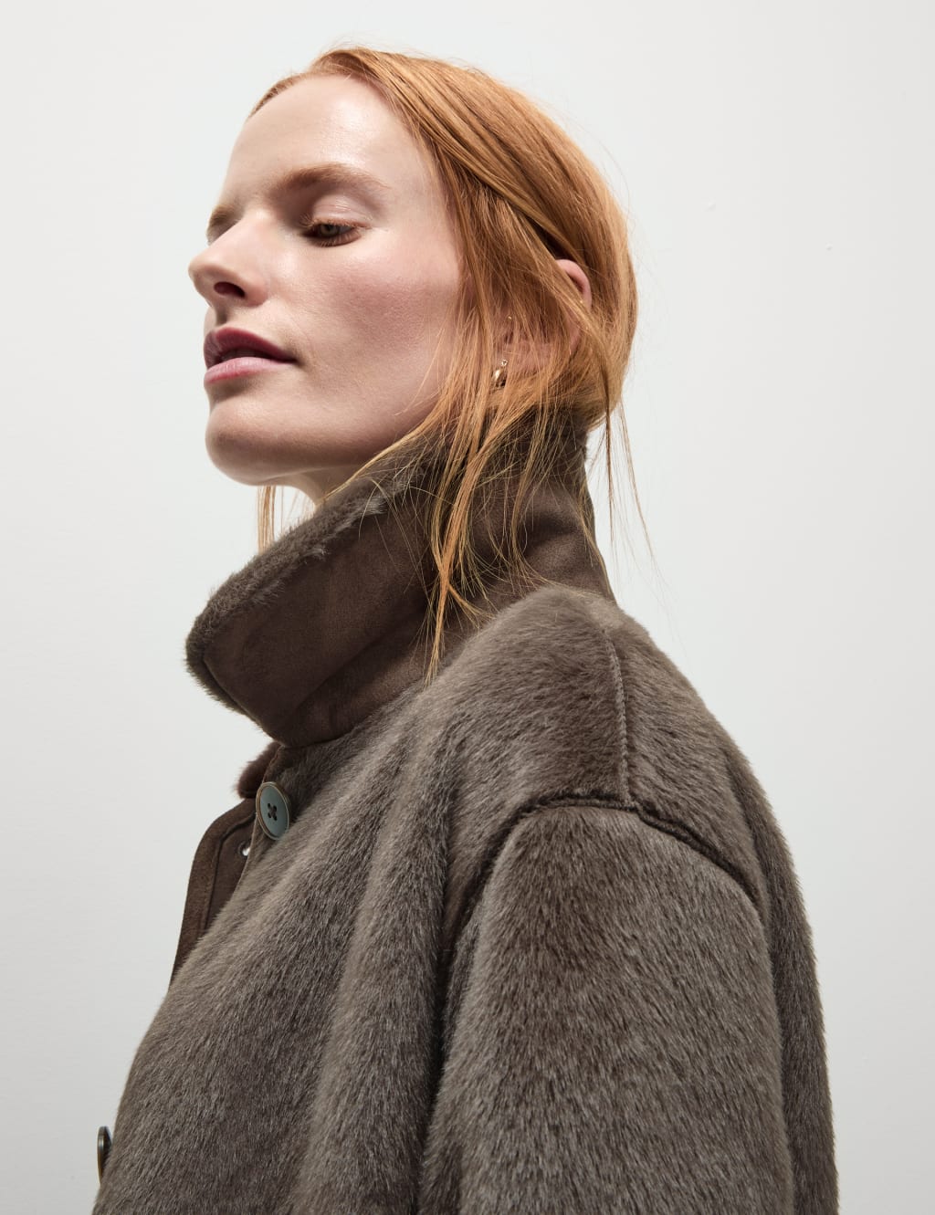 Faux Fur Longline Coat
