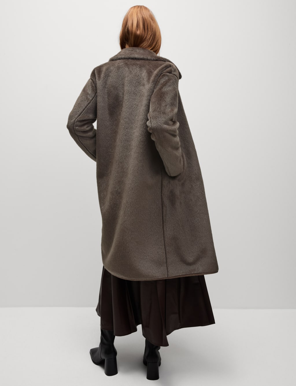 Faux Fur Longline Coat