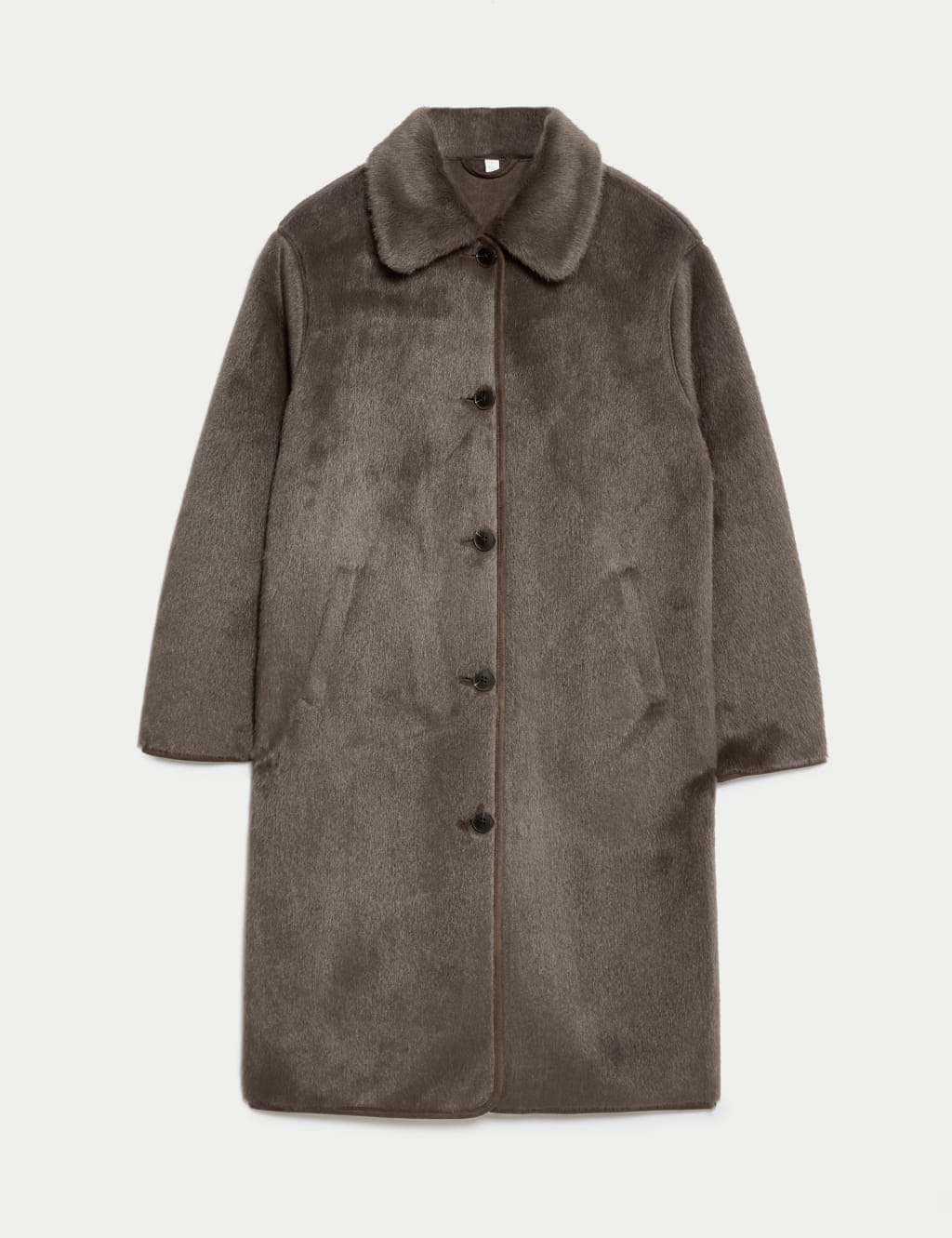 Faux Fur Longline Coat